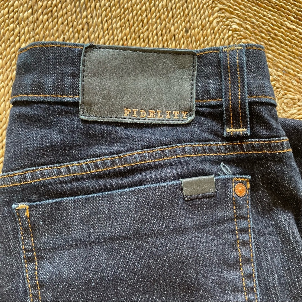 Fidelity Denim Men’s Impala Stretch Dark Blue Town Rinse Straight Leg Jeans EUC - Picture 6 of 9